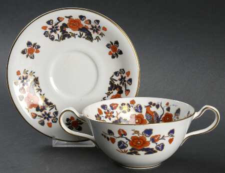 Bird of Paradise Flat Cream Soup Bowl & Saucer Set