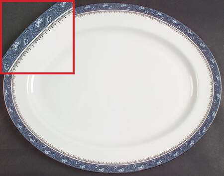 Blue Mist 15" Oval Serving Platter