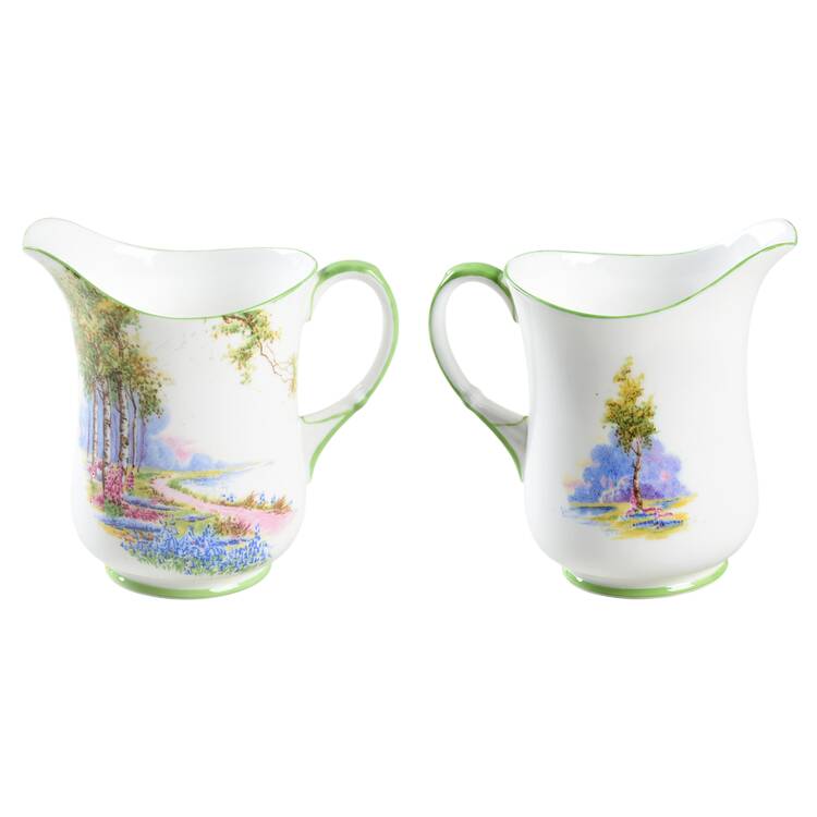 Bluebell Time (Green Trim) Mini Creamer
