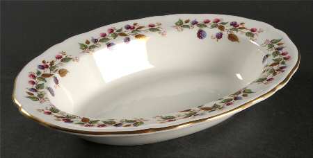 Bramble Time 10" Oval Vegetable Bowl