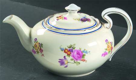 Claridge (Cobalt Border) Teapot & Lid