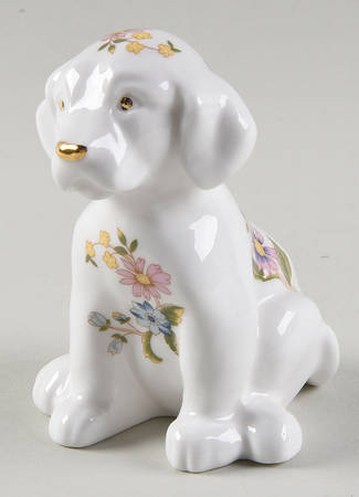 Cottage Garden Dog Figurine
