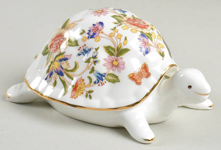 Cottage Garden Turtle Box W/Lid