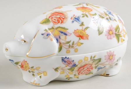 Cottage Garden Pig Box & Lid