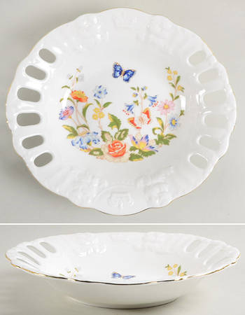 Cottage Garden 10" Pierced Oval Bowl