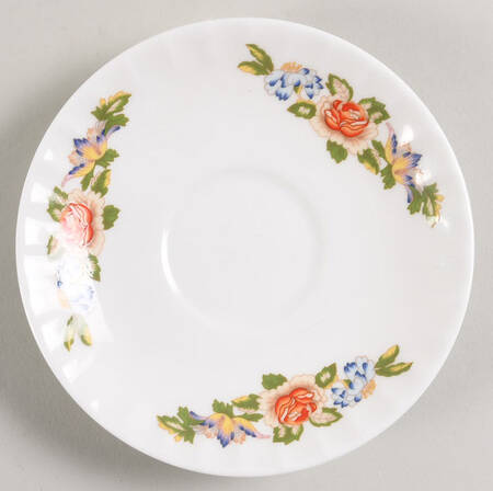 Cottage Garden Saucer for Individual Teapot & Lid w/Cup & Saucer