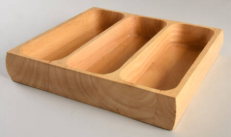 Cottage Garden Rectangular Wood Tray for 3 Relishes