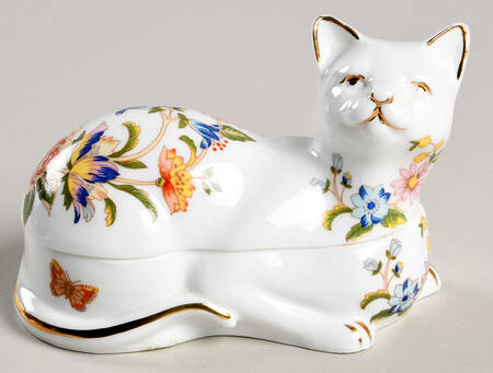 Cottage Garden Cat Box W/Lid