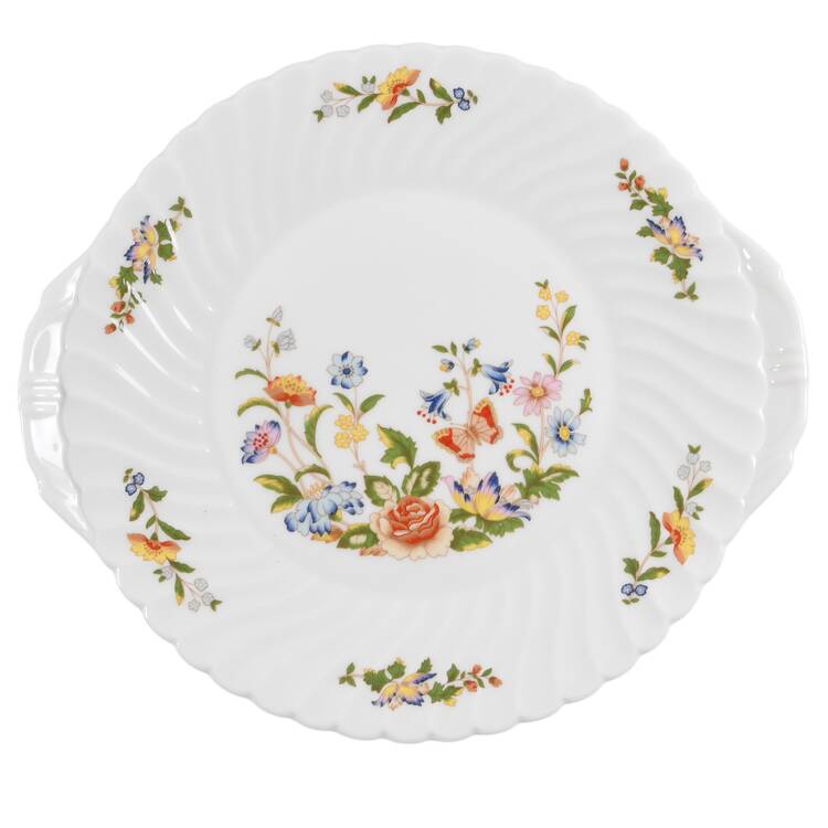 Cottage Garden Handled Cake Plate