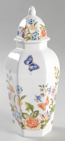 Cottage Garden Large Hexagonal Ginger Jar & Lid