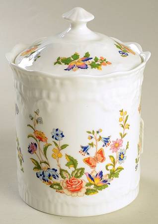 Cottage Garden Biscuit Barrel & Lid