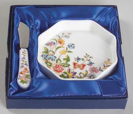 Cottage Garden Individual Butter Dish & Knife Set