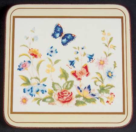 Cottage Garden Cork Back Square Coaster