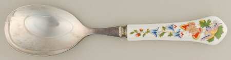 Cottage Garden Salad Serving Spoon with Silverplate Bowl