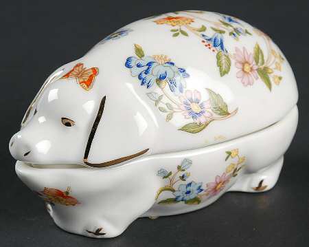 Cottage Garden Pig Box & Lid