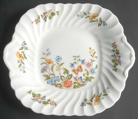 Cottage Garden Square Handled Cake Plate