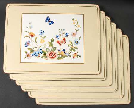 Cottage Garden Large Corkboard Placemat - Set of 6
