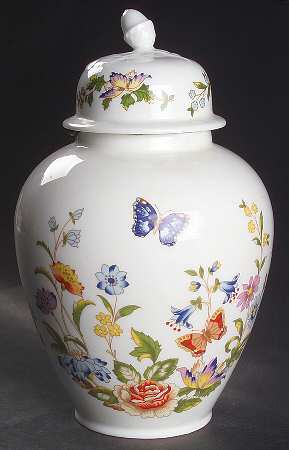 Cottage Garden Large Oak Vase & Lid