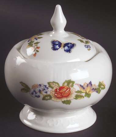 Cottage Garden Pedestal Candy Box with Lid