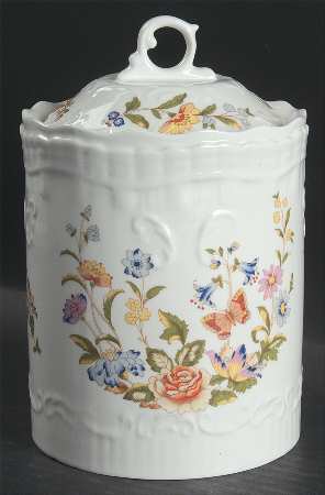 Cottage Garden Biscuit Barrel & Lid