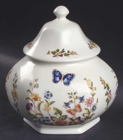 Cottage Garden Covered Caddy Hexagonal Large
