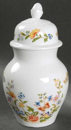 Cottage Garden Small  Oak Vase & Lid