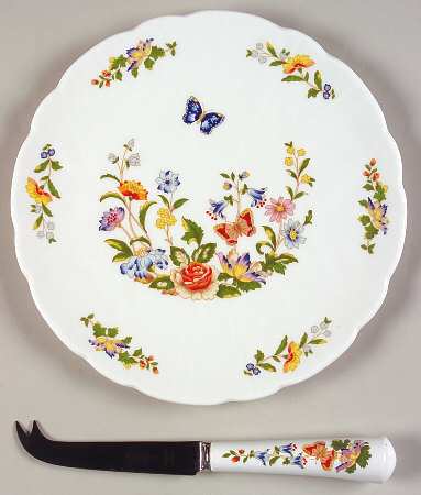 Cottage Garden Cheese Plate & Knife Set
