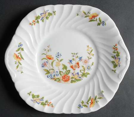 Cottage Garden Square Handled Cake Plate