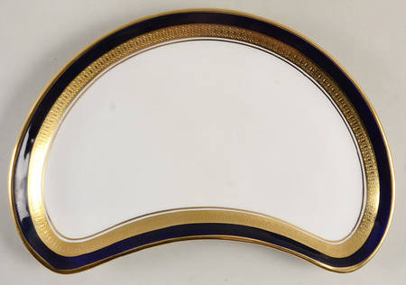 Cobalt Royale Crescent Salad Plate