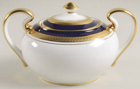 Cobalt Royale Sugar Bowl & Lid