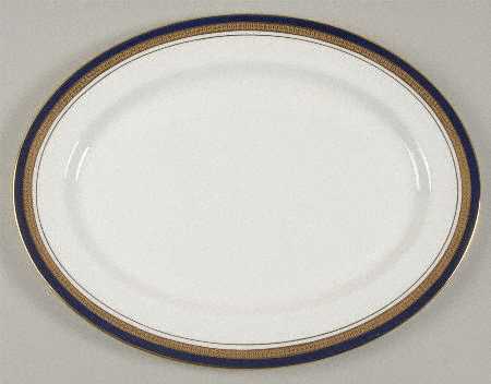 Cobalt Royale 16" Oval Serving Platter