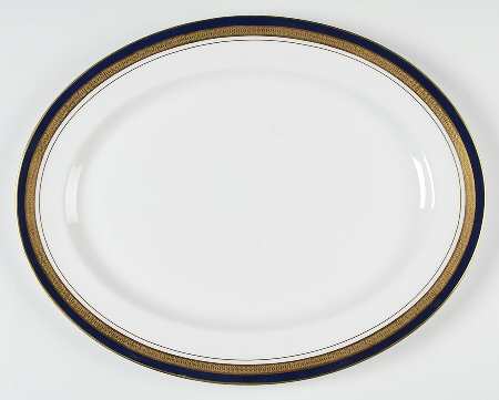 Cobalt Royale 15" Oval Serving Platter