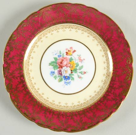 Coventry Burgundy Bread & Butter Plate