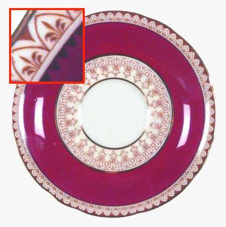 Cumberland Burgundy Saucer