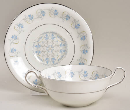 Dianne (Smooth Edge) Flat Cream Soup Bowl & Saucer Set