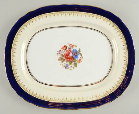 Dorchester Cobalt Blue 13" Oval Serving Platter