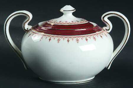 Durham Maroon (Smooth) Sugar Bowl & Lid