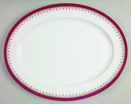 Durham Maroon (Smooth) 15" Oval Serving Platter
