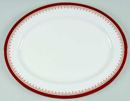 Durham Maroon (Smooth) 16" Oval Serving Platter