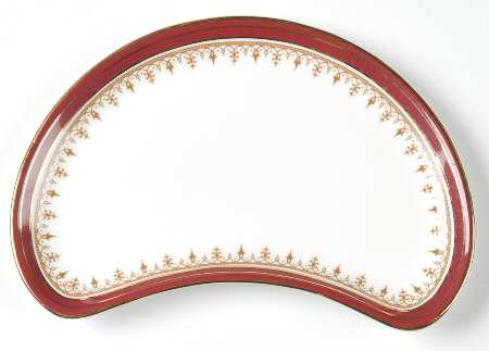 Durham Maroon (Smooth) Crescent Salad Plate
