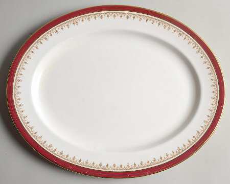 Durham Maroon (Smooth) 13" Oval Serving Platter