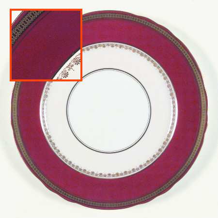 Durham Maroon (Scalloped, Gold Encrusted) by John  Aynsley &amp; Sons