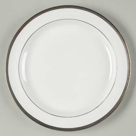Elegance (Platinum Trim & Inner Verge) 12" Chop Plate (Round Platter)