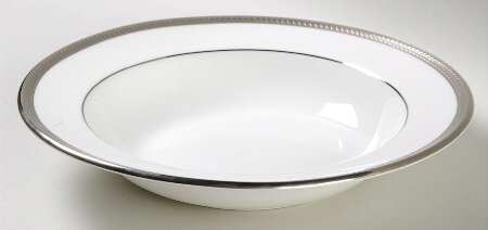 Elegance (Platinum Trim & Inner Verge) Rim Soup Bowl