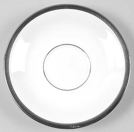 Elegance (Platinum Trim & Inner Verge) Saucer for Cream Soup Bowl