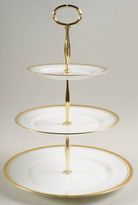 Elizabeth (Smooth) 13 7/8"-14 1/4" 3-Tiered Serving Tray(DP,SP,BB) HC
