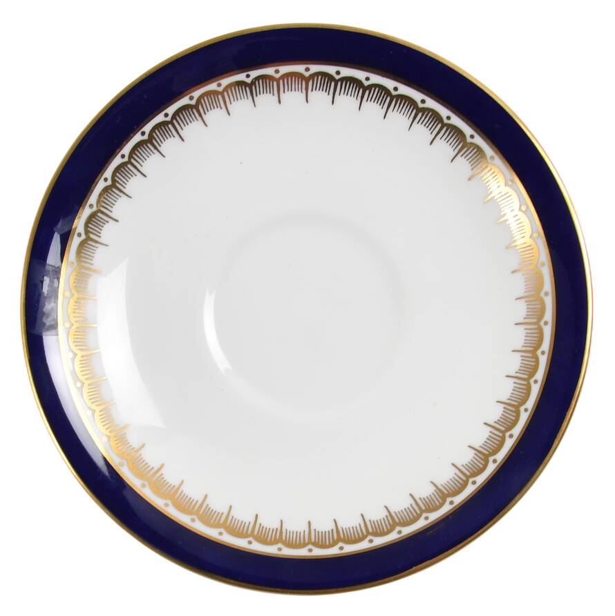 Embassy Cobalt Blue (Smooth) Saucer for Footed Cup by John  Aynsley & Sons