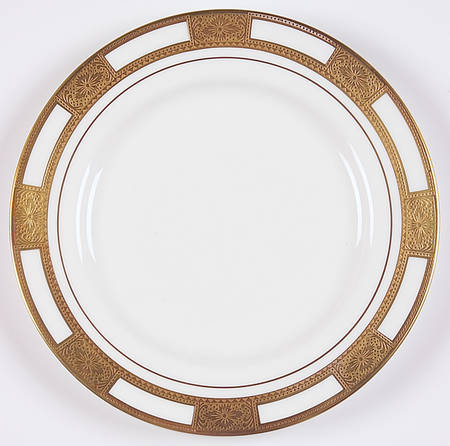 Empress White (Gold Encrusted, Smooth Or Scalloped) Bread & Butter Plate by John  Aynsley & Sons