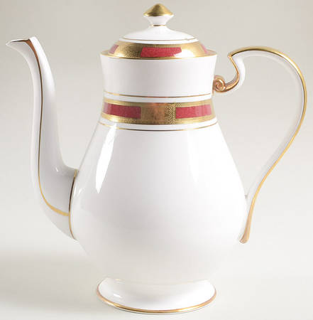 Empress Maroon Coffee Pot & Lid
