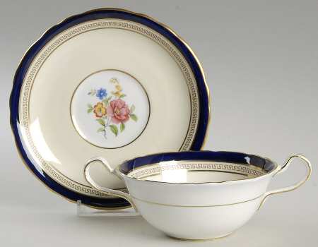 Eskdale Flat Cream Soup Bowl & Saucer Set